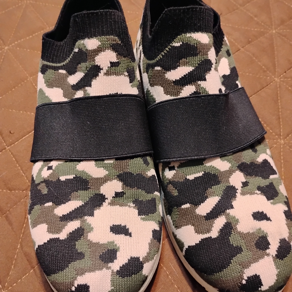 Not Rated Camouflage Slip-On Sneakers with Black Strap